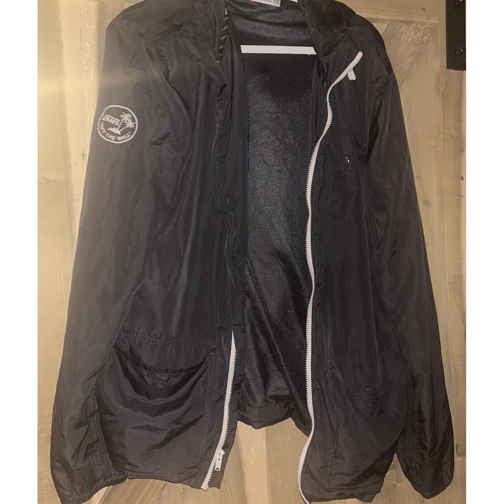 Vans Jacket Men's S Windbreaker Joel‎ Tudor Collection Full Zip Hooded Gray XL